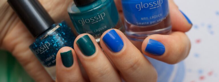 Яркое настроение с Glossip #46 Blue Fairy, #49 Caribbean Sea, #02 Blue Sky