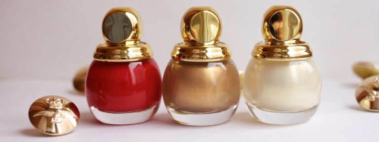 Dior Diorific Vernis #762 Shock, #241 Gold Equinoxe, #022 Mirror swatches
