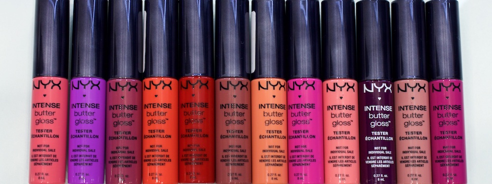 NYX Intense butter gloss - обзор и свотчи всех 12 оттенков