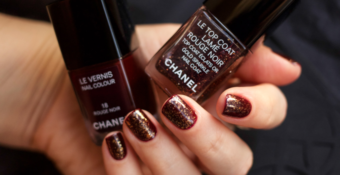 Chanel Le Top Coat Rouge Noir and Chanel 18 Rouge Noir